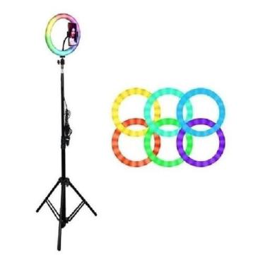 Imagem de Ring Light Rgb Iluminador 26 Cm Luz Led Profissional Usb - Nao Informa