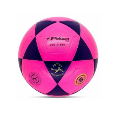 Imagem de Bola de Futevôlei Poker Rio Pro Pu Ftv 5 Rosa e Marinho, Rosa