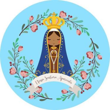 Imagem de Painel Festa Sublimado C/ Elástico 1,50m Nossa Senhora - Fadrix