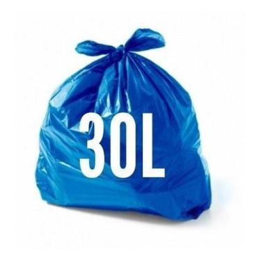 Imagem de Saco Para Lixo 30 Litros Azul - Com 100 Unidades - HIGIPACK