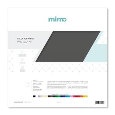 Imagem de Papel Color Pop Cinza Lua 30,5x30,5cm Mimo 180g 25 Folhas