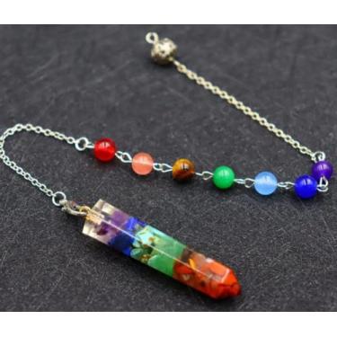 Imagem de Pêndulo Dos 7 Chakras Para Reiki Radiestesia e Mesa Radionica - Esotér