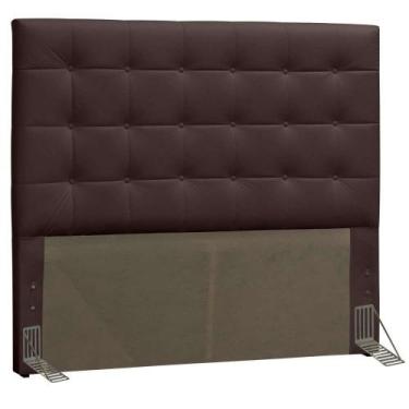 Imagem de Cabeceira Box Solteiro Paris 90 cm Suede Marrom - MD Poltronas