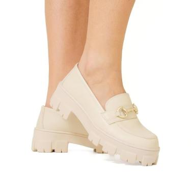 Imagem de Mocassim Tratorado Feminino Fivela Conforto Moderno