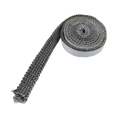 Imagem de Generic Fita de vedação para lareira Acessório de fibra de vidro Alta temperatura Utilitário Branco Corda plana Fogões a lenha Junta para janela Chaminé Porta, Style C