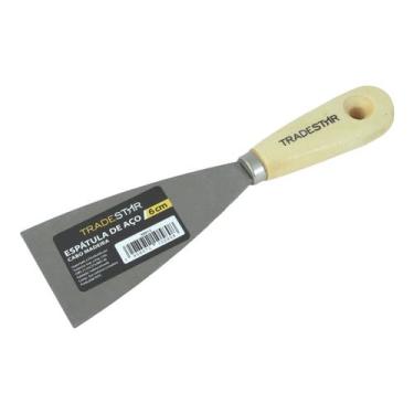 Imagem de Espátula 6 cm Aço Gesso Massa Corrida Multiuso Pintor Drywal - Tradest