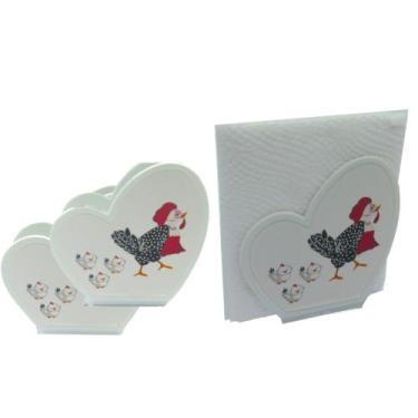 Imagem de Porta guardanapo Branco Galinha Judite - up! Lar