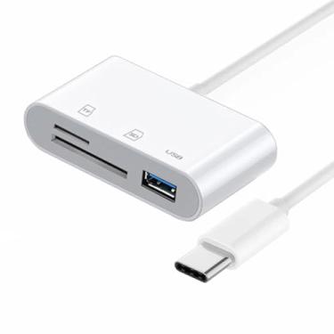 Imagem de xiwai Adaptador de leitor de cartão USB 2.0 USB-C para TF Micro SD SDXC USB fêmea tipo C compatível com MacBook Laptop Tablet Phone