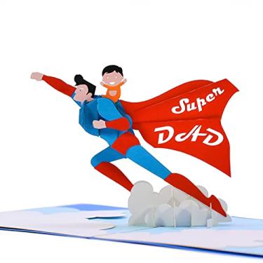 Imagem de CUTE POPUP Cartão pop-up de aniversário super pai, cartão pop-up de dia dos pais, cartão de aniversário do pai pop up - o presente perfeito 3D feito à mão para o seu marido, papai, vovô em qualquer