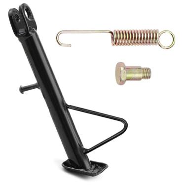 Imagem de Mokuo Suporte de bicicleta suja, suporte de motocicleta, suporte lateral de ciclomotores de scooter em material de ferro compatível com a maioria das mini bicicletas Dirt Pit Bike Scooter, altura de