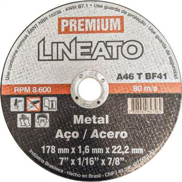 Imagem de Disco Aco Inox Itambe 7''X1/16''X7/8'' Lineato 7467- Fino 1,6Mm - Kit 
