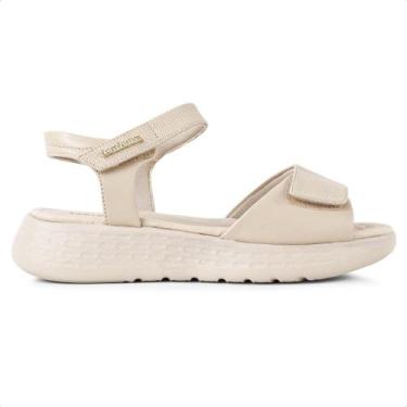 Imagem de Sandália Comfortflex Ultra Conforto Feminina, 37, Bege