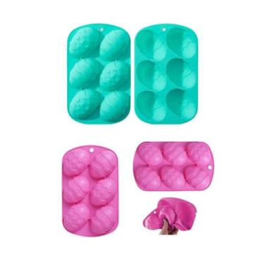 Imagem de Kit 2 Forma Em Silicone Ovo De Páscoa Grande e Médio Antiaderente  - u