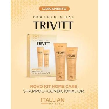 Imagem de Kit Shampoo pós Quimica 250ml + Condicionador 200ml Trivitt Itallian -