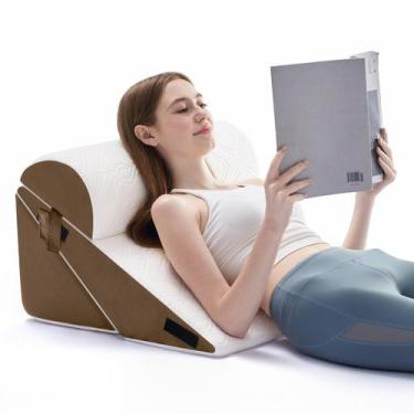 Imagem de Conjunto de Travesseiros Wedge Ortopédicos Negwoo - Para Dormir - Marr