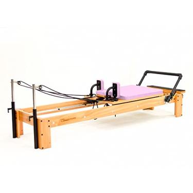 Imagem de Aparelho de Pilates Reformer Classic Rosa com Plataforma de Extensão - Arktus