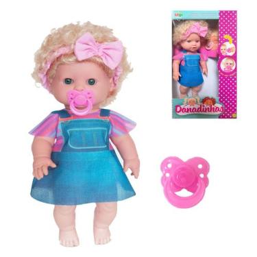Imagem de Boneca Coleção Danadinhas Loira Chupeta Menina Brinquedo - Milk Brinqu