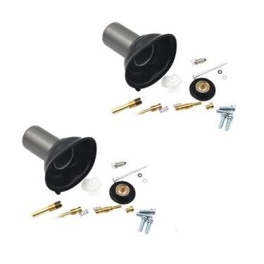 Imagem de Kit de reparo de reconstrução de carburador de motocicleta compatível com NV400 VLX400 NV600 VT600 VLX600 Shadow400 STEED400 Shadow600 BROS400 NC25E (2 conjuntos)