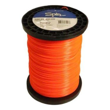 Imagem de Fio de Nylon Rolo 2kg com 690 Metros - Redondo 1,80mm - Cor Laranja - 