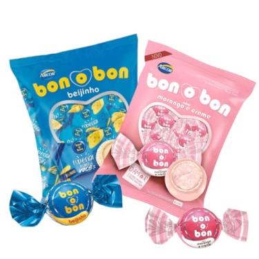 Imagem de Kit 2 Pacotes Bombom Bonobon Morango e Beijinho Arcor 750g