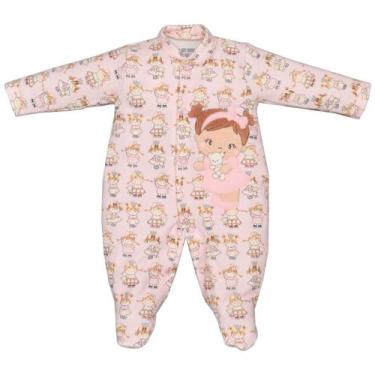 Imagem de Macacão Molecotton Bebê Menina Bonequinha Rosa Upi Uli, M