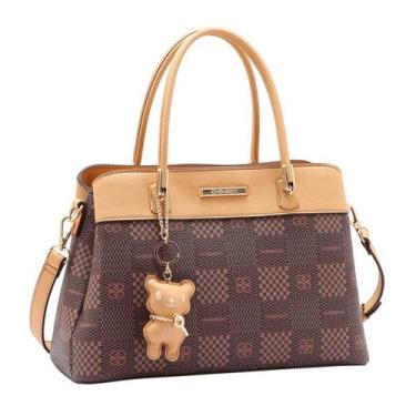 Imagem de Bolsa Feminina Moderna Transversal Ursinho Estilo Chenson, Cafe, UN