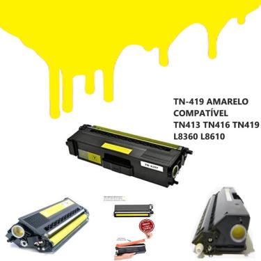 Imagem de Toner Tn419 Tn-419Y Compatível HL-L8360CDW MFC-L8900CDW MFC-L8610CDW 8360 8900 8610 Amarelo 9k