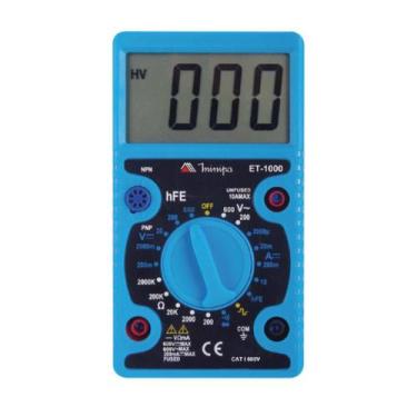 Imagem de Multímetro Digital LCD 600V ET1000 10A Minipa - 000068