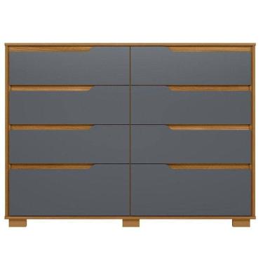 Imagem de Cômoda Gaveteiro Georgia Freijó Cinza - Moval
