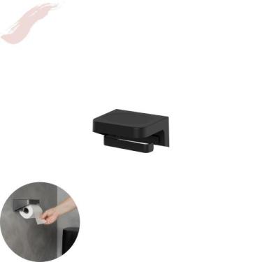 Imagem de Porta Papel Higiênico de Parede Sem Furos Linha Eleve Ou  Fixação Ades