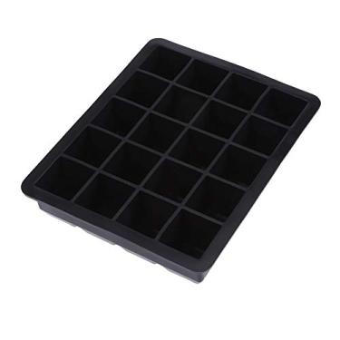 Imagem de YOUTHINK Molde de Bandeja de Cubo de Gelo de Silicone, 20 Grades Recipiente de Fabricante de Cubos de Gelo, Flexível e Não Bastão, Fácil de Desmatar e Usar, ótimo para Uísque, Bebidas e (BLACK)