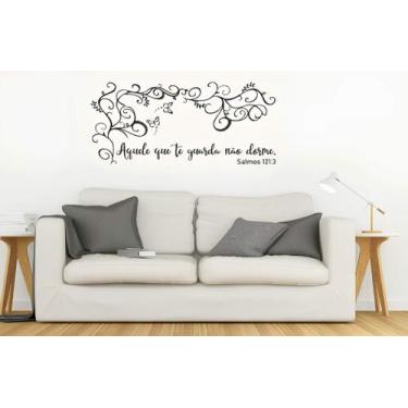 Imagem de Adesivo De Parede Salmos 121:3 - Lojinha Da Luc Adesivos