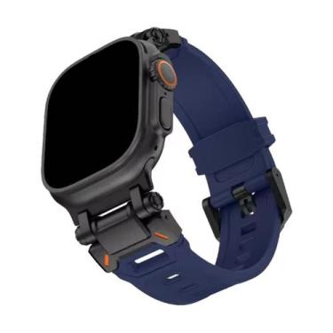 Imagem de Pulseira Silicone Robot Titanium Compatível com Apple Watch - Baú do V