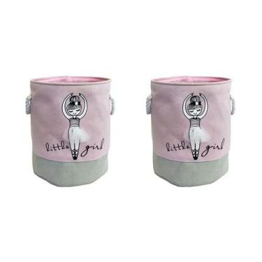 Imagem de Cesto Organizador Roupas Brinquedos infantil Bailarina - Decor Importa