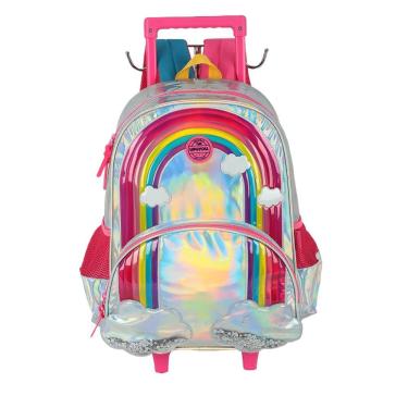 Imagem de Mochila de Rodinhas Com Alça Luxcel UP4You ArcoIris Prata