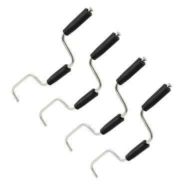 Imagem de QZATTCAEN Enrolador de alça de aço inoxidável para rolo de caminhão de mesa para enrolador de enrolador de carga ferramenta de enrolamento de reboque de carga para enrolador de guincho de cama plana