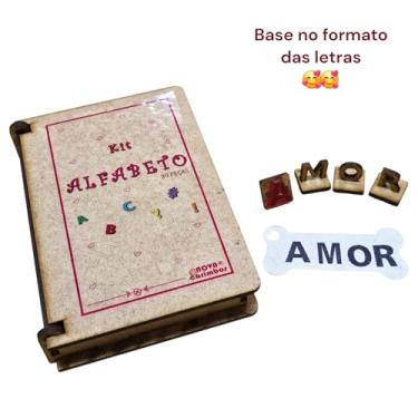 Imagem de Kit Carimbos Alfabeto - 30 peças - tamanho aprox. 1,5x1,5cm cada letra