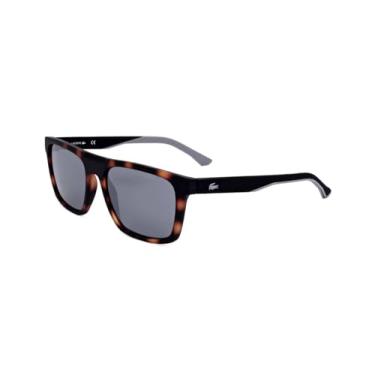 Imagem de Lacoste Men's L957S Rectangular Sunglasses, Matte Havana, M