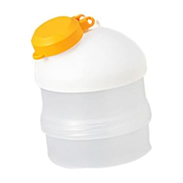 Imagem de Bothyi Recipiente de Proteína Dispensador de Proteína Antiderramamento Empilhável Prático Recipiente de Armazenamento de Alimentos Suporte para Academia, 2 Camadas Curtas