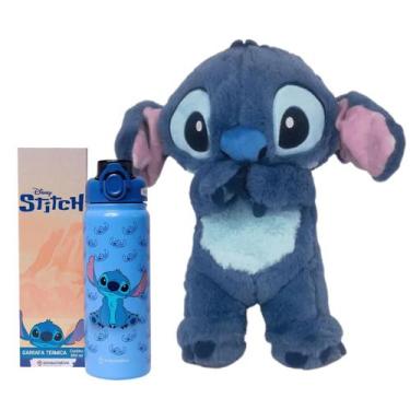 Imagem de Kit Pelúcia Stitch Peek a Boo Com Garrafinha Infantil - Multilaser