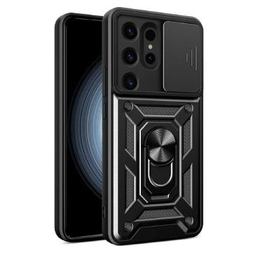 Imagem de Capa Capinha Armadura C/ Proteção da Camera Suporte Anel 360 Para Samsung Galaxy S23 Ultra