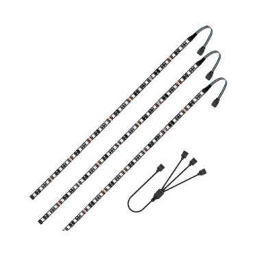 Imagem de Fita De LED RGB 12V 4 Pinos 5050 Com Cabo Divisor Para Sincronização A