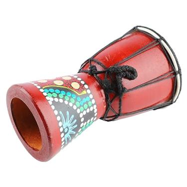 Imagem de Tambor africano 5in de madeira djembe hand percussion Instrument Crisp som para crianças adultos