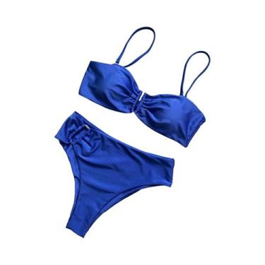 Imagem de Conjunto De Biquíni Bandeau Push-up Sexy Feminino 2024, Tanga Brasilei