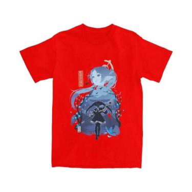 Imagem de Camiseta Unissex de Algodão Frieren: Silhouette Journeys End - Gola Re