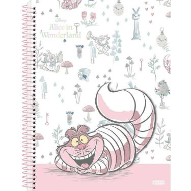 Imagem de Caderno Universitário 10 Matérias Alice Capa Dura Escolar