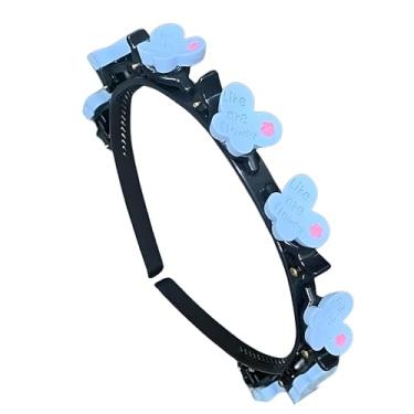 Imagem de Tiara Infantil Presilhas com Borboletas Azuis, Acessório para Cabelo Meninas