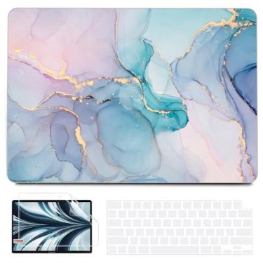 Imagem de B BELK Capa compatível com MacBook Air de 13 polegadas 2025 2024 2023 2022 M4 M3 M2 A3240 A3113 A2681, capa rígida de plástico + capa de teclado + protetor de tela para MacBook Air de 13,6 polegadas
