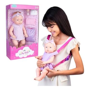 Imagem de Boneca Reborn Pupee com Canguru de Bebê e Mamadeira Mágica, Conjunto para Passeio