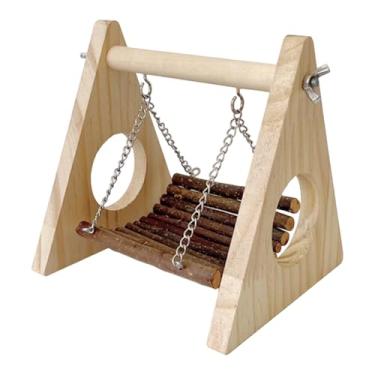 Imagem de Whtkoph Decoração de Rede Suspensa para Hamster de Madeira, Presentes, Suprimentos para Animais de Estimação, Acessórios Duráveis ​​e Multifuncionais para Gai